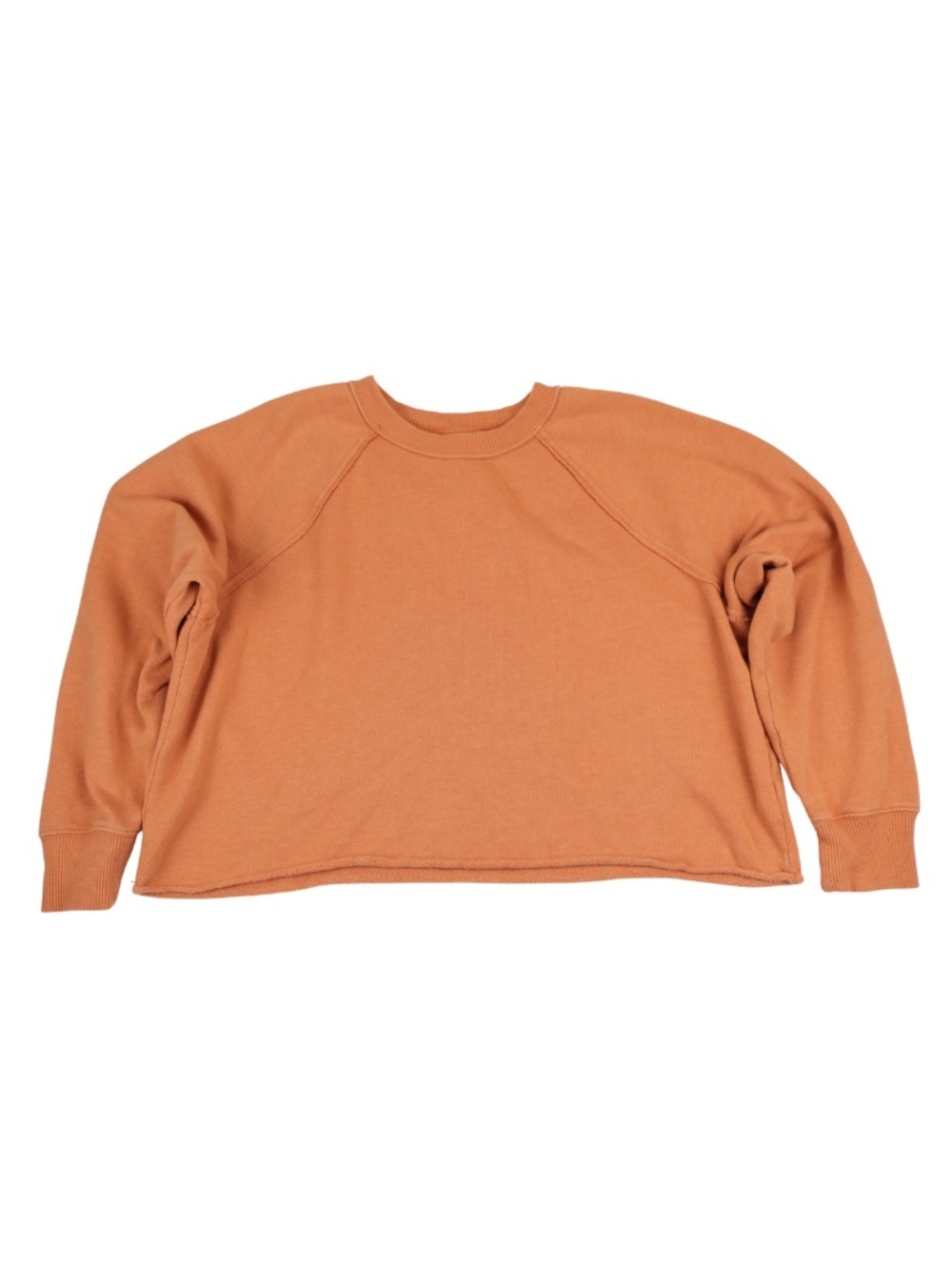 Aerie Burnt Orange Oversized Cropped Sweatshirt Medium
